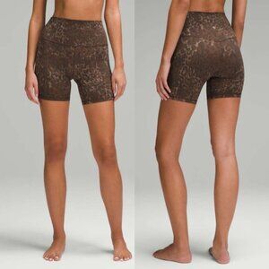 NWT Lululemon Align Short 6" in Tru Leopard Brown Multi